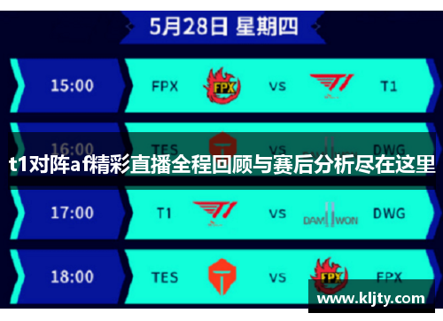 t1对阵af精彩直播全程回顾与赛后分析尽在这里